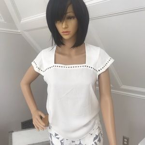 Ann Taylor Cream S/S Top. Size XSP. NWT